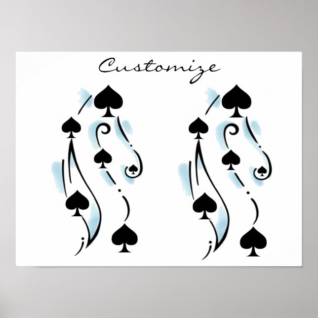 Poster Estilo de Tatuagem de Espadas Negras Estilo Thunde (Frente)