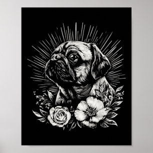 Poster Estilo de Tatuagem do Pão do Cachorro Retroativo _