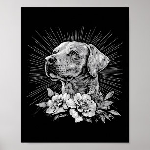 Poster Estilo de Tatuagem Lover Labrador Retriever Cão Re
