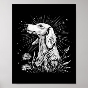 Poster Estilo de Tatuagem por Sobrecarga do Cachorro Retr