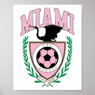 Poster Estilo de Variação de Futebol de Miami
