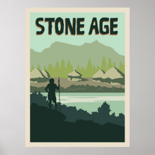 Poster Estilo de Viagem Minimalista do Jogo de Idade da P