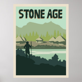Poster Estilo de Viagem Minimalista do Jogo de Idade da P