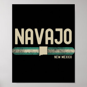 Poster Estilo de Viagem pelo Novo México Navajo & Ano