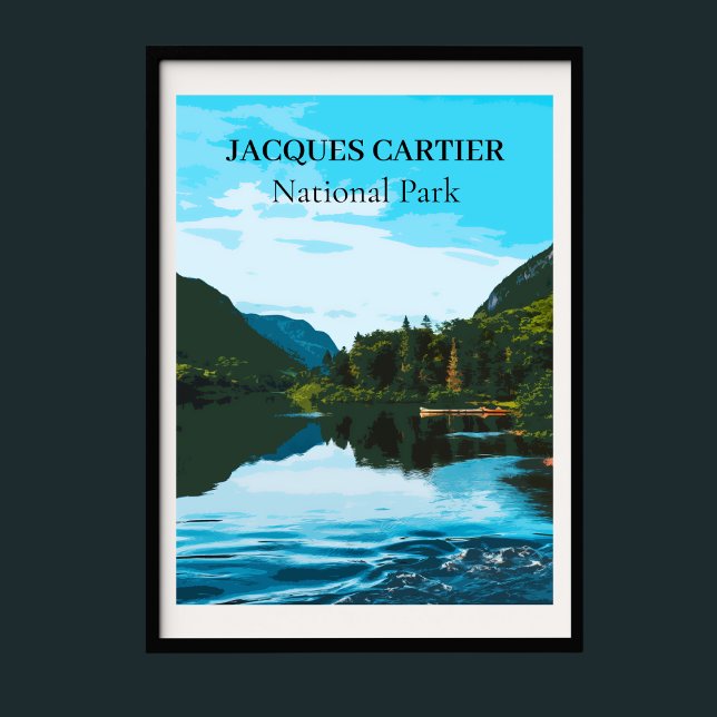 Poster Estilo de Viagem Retro Jacques Cartier - Parque Na (Criador carregado)