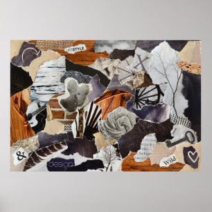 Poster Estilo de vida cinza da atmosfera, castanho, preto