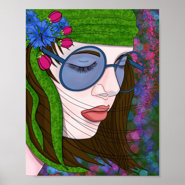 Poster Estilo de vida da Hippie Girl (Frente)