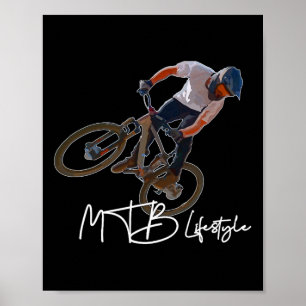 Poster Estilo de Vida de Bicicleta de Montanha Mtb Bicicl