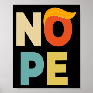 Poster Estilo de Vintage Negrito Anti-Trump