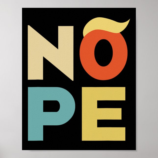 Poster Estilo de Vintage Negrito Anti-Trump (Frente)