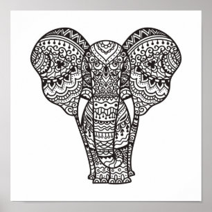 Poster Estilo decorativo 2 do elefante