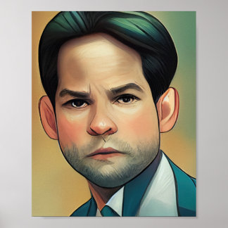 Poster Estilo do História em quadrinhos Marco Rubio
