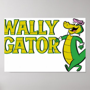 Poster Estilo do logotipo Wally Gator