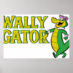 Poster Estilo do logotipo Wally Gator