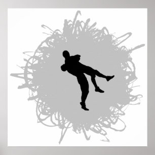 Pôster Estilo do Scribble da luta