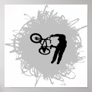 Poster Estilo do Scribble de BMX
