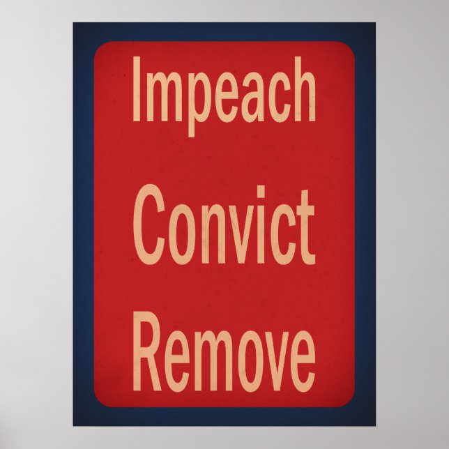 Poster Estilo dos Anos 40 Impeça Condene Remova (Frente)