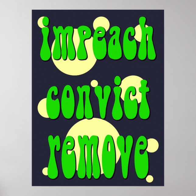Poster Estilo dos Anos 60 Impeça Condene Remova (Frente)