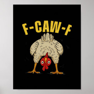 Poster Estilo Estético Divertido Gótico Corvo Humor F-Caw