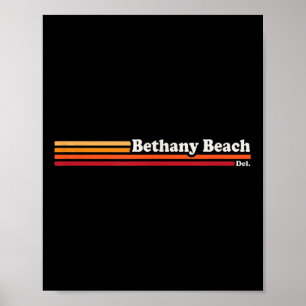 Poster Estilo gráfico do Vintage 1980s Bethany Beach Dela