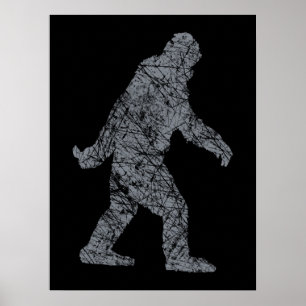 Pôster Estilo Grunge Squatchin Bigfoot