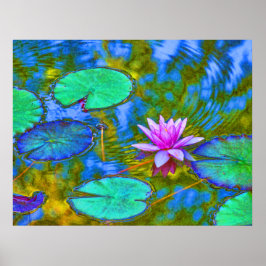 Poster Estilo impressionista Lilypad no Jardim Italiano