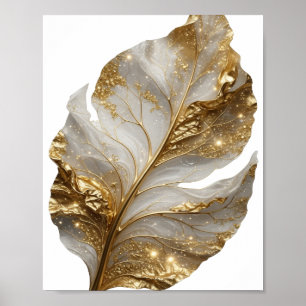 Poster Estilo Impresso Folha Dourada GOLD