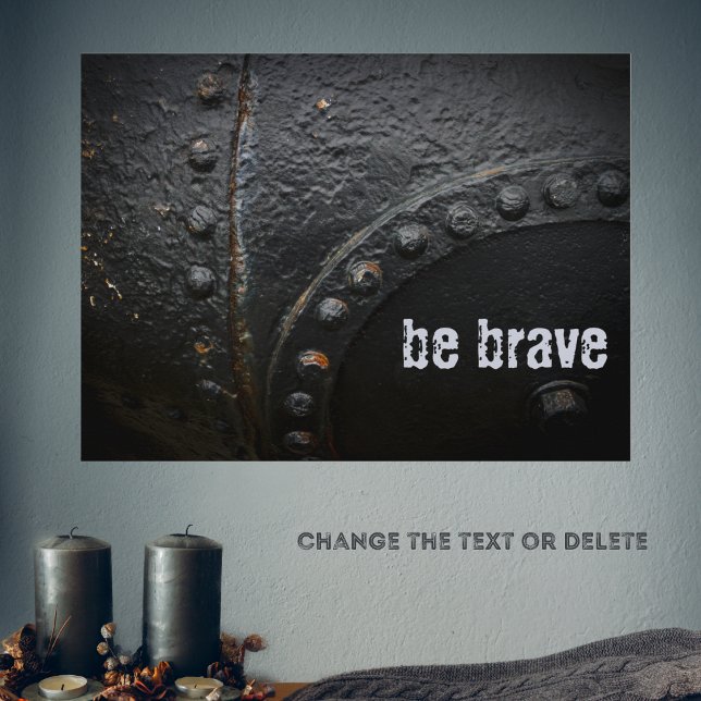 Poster Estilo industrial de metal negro (Criador carregado)