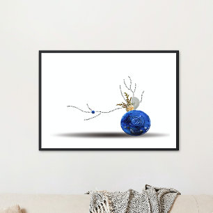 Poster Estilo japonês do Mar Negro, poema visual moderno