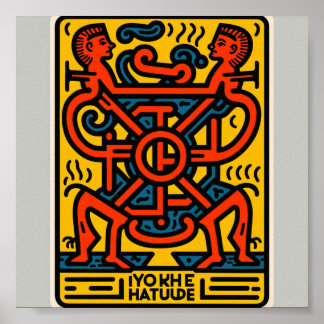 Poster estilo Keith Herling design egípcio