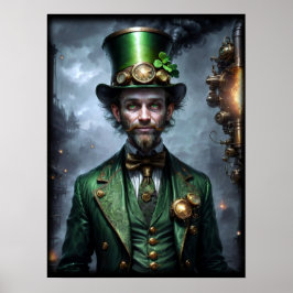 Poster estilo Leprechaun Steampunk