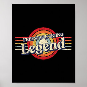 Poster Estilo Livre Esqui Lenda Inverno Esportes Encantad