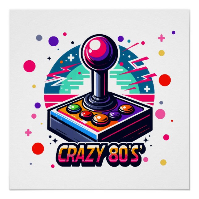 Pôster estilo louco dos anos 80 (Frente)