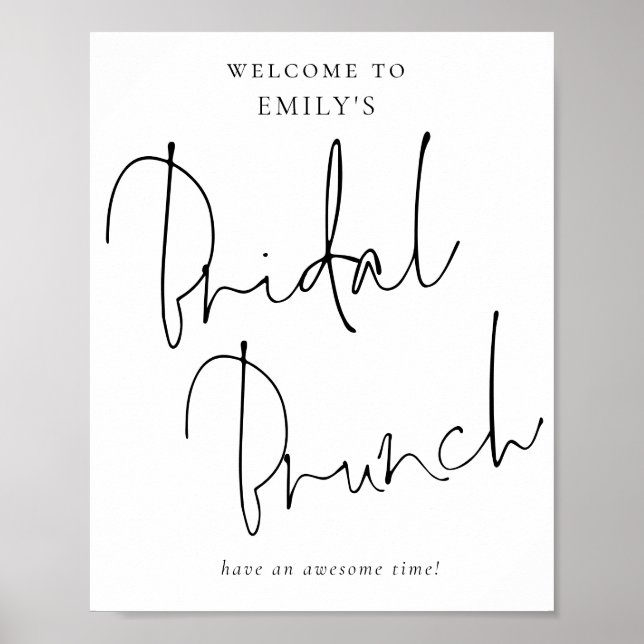 Poster Estilo Manuscrito Moderno Bem-vindo ao Brunch Nupc (Frente)