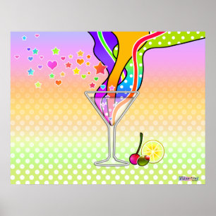 POSTER ESTILO MARTINI DO POP ART DOS ANOS SESSENTA