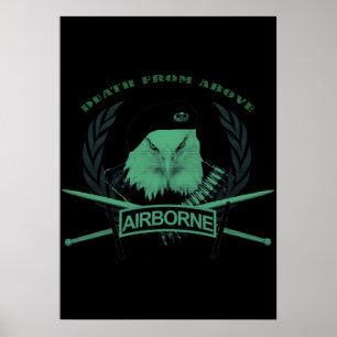 Poster Estilo militar das insígnias das tropas