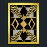 Poster Estilo Moderno Art Deco Geométrico<br><div class="desc">Eu criei este poster em preto,  Cinzas e Dourado. Eu o chamei de design de arte moderna porque é uma tomada moderna de deco. Eu adoro o que aconteceu e acho que pareceria excelente em uma armação como um impressão para sua parede em casa.</div>