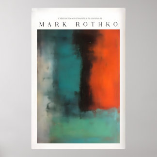 Poster Estilo Moderno de Mark Rothko Abstração em Tela