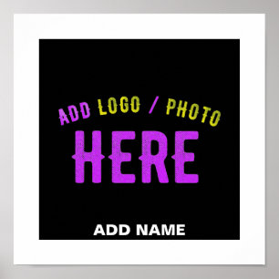 POSTER ESTILO MODERNO PERSONALIZÁVEL PRETO VERIFICADO COM
