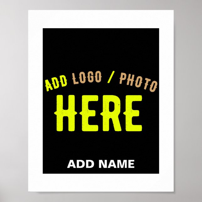 POSTER ESTILO MODERNO PERSONALIZÁVEL PRETO VERIFICADO MAR (Frente)
