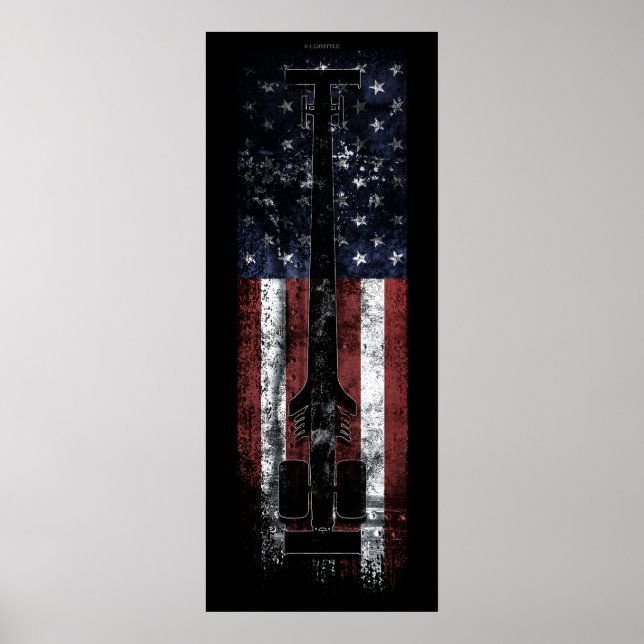 POSTER ESTILO NITRO DE COMBUSTÍVEL AMERICANO (Frente)