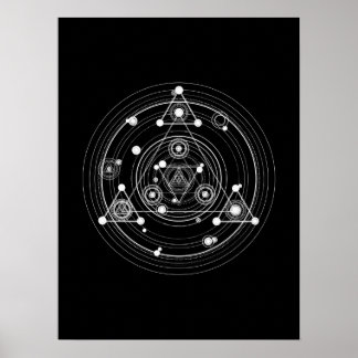 Poster Estilo oculto escuro geometria sagrada