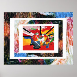 Pôster Estilo Peter Max pintura em acrílico original assi