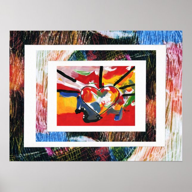 Pôster Estilo Peter Max pintura em acrílico original assi (Frente)