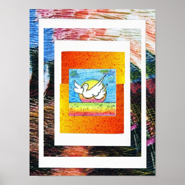 Pôster Estilo Peter Max pintura em acrílico original assi (Frente)