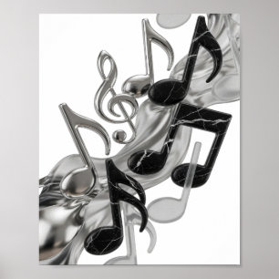Poster Estilo Prata DESIGN GRÁFICO MÚSICA EM MOVIMENTO