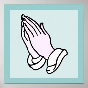 Pôster Estilo Praying da beira das mãos