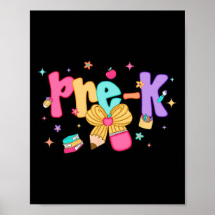 Poster Estilo Preppy de Volta às Aulas Pré-escolar Laço F