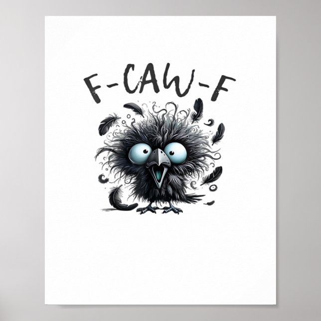 Poster Estilo Retro Clássico F Caw F (Frente)