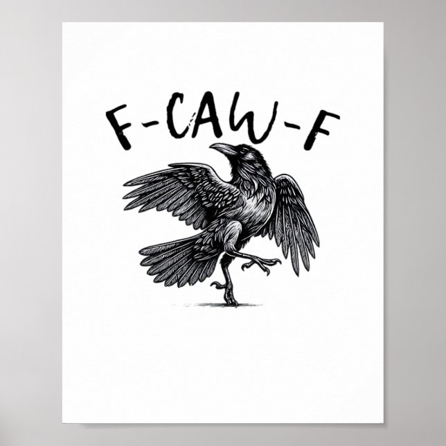 Poster Estilo Retro Clássico F Caw F Corvo (Frente)